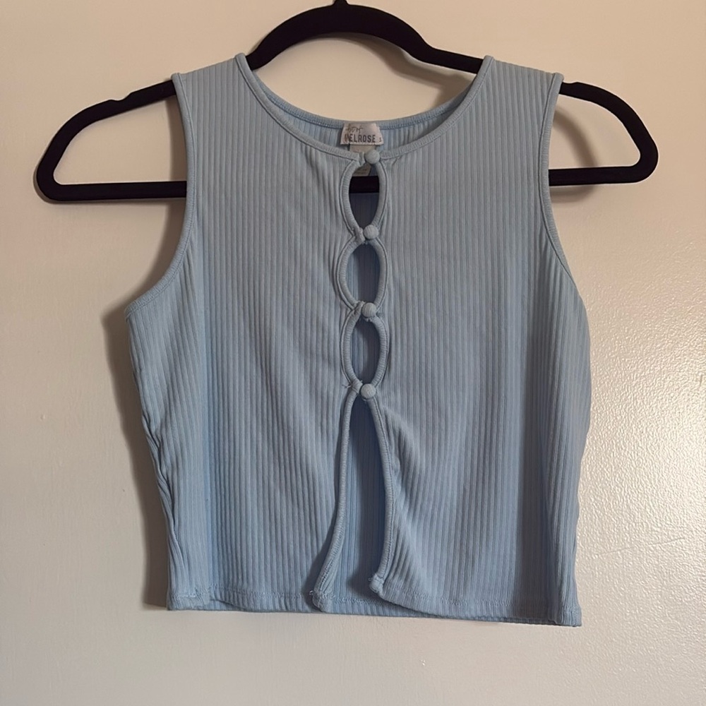 baby blue cutout tank!